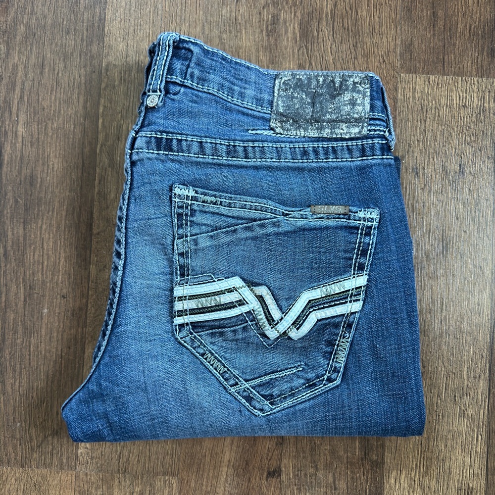 Men’s Salvage Blue Denim Jeans Size 34x32